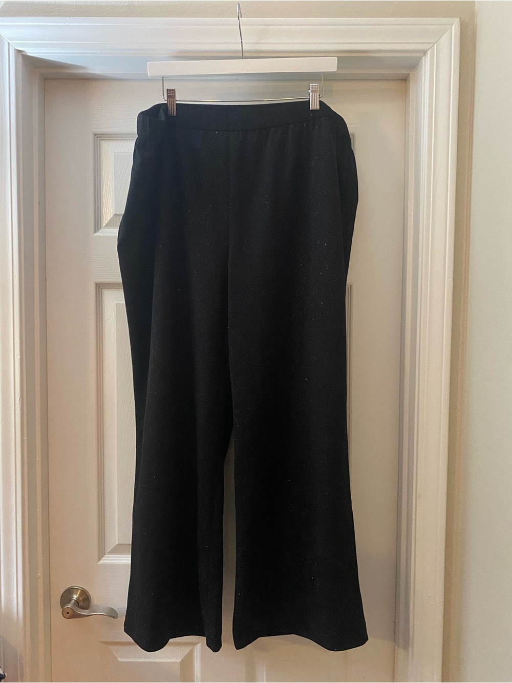 Talbots Black Wide-Leg Women's Pants. Shimmer. NWT. Pull On 3XP